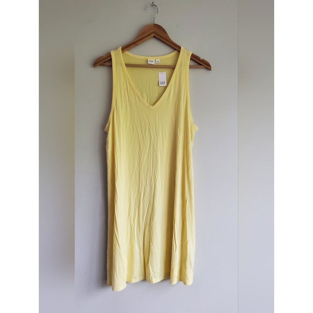 GAP NWT Women's Yellow V-Neck Tank Dress Size Large